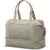Samsonite Better Than Basics Weekender Duffle – Drop Bottom Travel Bag with 14” Laptop Compartment, SmartSleeve™(Limestone Grey)
