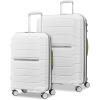 Samsonite Freeform 2-Piece Luggage Set – Carry-On & Large Checked Luggage with Dual Spinner Wheels – Durable Polypropylene Hardshell – TSA Lock, Airline-Approved – Expandable Hard Shell – Mint Green(White/Grey)