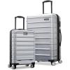Samsonite Omni 2 Hardside Expandable Luggage with Spinner Wheels, Birch White, 2-Piece Set (19/28)(Arctic Silver)