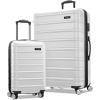 Samsonite Omni 2 Hardside Expandable Luggage with Spinner Wheels, Birch White, 2-Piece Set (19/28)(Birch White)