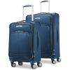 Samsonite Solyte DLX Softside Expandable Luggage with Spinner Wheels, Mediterranean Blue, Checked-Medium 25-Inch(Mediterranean Blue)