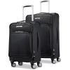 Samsonite Solyte DLX Softside Expandable Luggage with Spinner Wheels, Mediterranean Blue, Checked-Medium 25-Inch(Midnight Black)