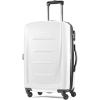 Samsonite Winfield 2 Hardside Expandable Luggage with Spinner Wheels, Checked-Large 28-Inch, Brushed White(Brushed White)
