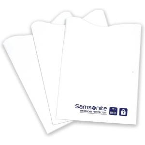 Samsonite 3-Pack Credit Card RFID Sleeves, White, One Size