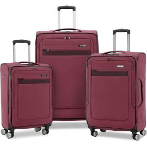 Samsonite Ascella 3.0 Softside Expandable Luggage with Spinner Wheels, 3-Piece Set (20/24/28), Sapphire Blue(Mauve Haze)