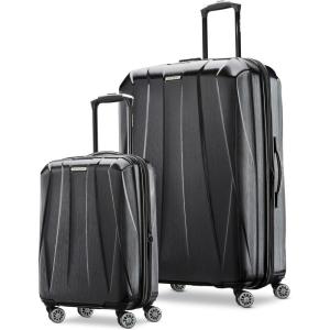 Samsonite Centric 2 Hardside Expandable Luggage with Spinner Wheels, Black, 3-Piece Set (20/24/28)(Black)