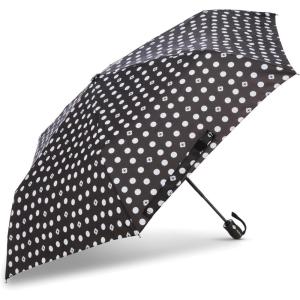 Samsonite Compact Auto Open/Close Umbrella(Black/White Swirl Dot)