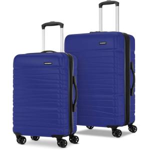 Samsonite Evolve SE Hardside Expandable with Double Spinner Wheels, 2PC SET (CO/M), Army Green(Saphir Blue)