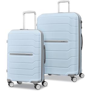 Samsonite Freeform 2-Piece Luggage Set – Carry-On & Large Checked Luggage with Dual Spinner Wheels – Durable Polypropylene Hardshell – TSA Lock, Airline-Approved – Expandable Hard Shell – Mint Green(Powder Blue)