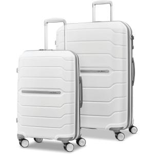 Samsonite Freeform 2-Piece Luggage Set – Carry-On & Large Checked Luggage with Dual Spinner Wheels – Durable Polypropylene Hardshell – TSA Lock, Airline-Approved – Expandable Hard Shell – Mint Green(White)