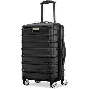 Samsonite Omni 2 Hardside Expandable Luggage with Spinner Wheels, Birch White, 2-Piece Set (19/28)(Black)