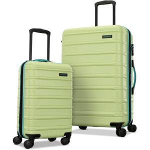 Samsonite Omni 2 Hardside Expandable Luggage with Spinner Wheels, Birch White, 2-Piece Set (19/28)(Frozen Matcha)