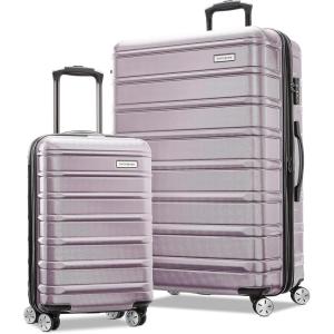Samsonite Omni 2 Hardside Expandable Luggage with Spinner Wheels, Birch White, 2-Piece Set (19/28)(Icy Lilac)