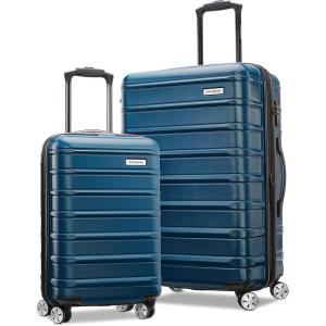 Samsonite Omni 2 Hardside Expandable Luggage with Spinner Wheels, Birch White, 2-Piece Set (19/28)(Lagoon Blue)