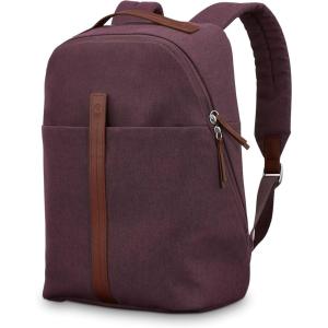 Samsonite Virtuosa Carry-On Travel Backpack with Padded Laptop Sleeve, Off White(Merlot)