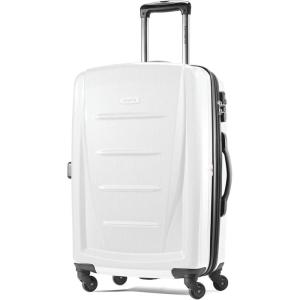 Samsonite Winfield 2 Hardside Expandable Luggage with Spinner Wheels, Checked-Large 28-Inch, Brushed White(Brushed White)