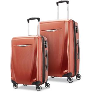 Samsonite Winfield 3 DLX Hardside Expandable Luggage with Spinners, 2PC SET (CO/MED), Royal Blue Ombre(Burnt Orange)