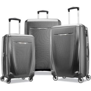 Samsonite Winfield 3 DLX Hardside Expandable Luggage with Spinners, 2PC SET (CO/MED), Royal Blue Ombre(Graphite Grey)