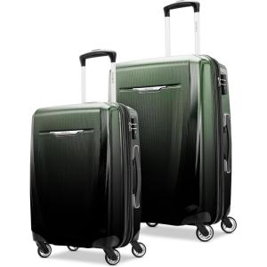 Samsonite Winfield 3 DLX Hardside Expandable Luggage with Spinners, 2PC SET (CO/MED), Royal Blue Ombre(Ombre Green)