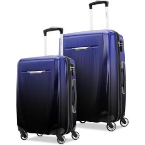 Samsonite Winfield 3 DLX Hardside Expandable Luggage with Spinners, 2PC SET (CO/MED), Royal Blue Ombre(Royal Blue Ombre)